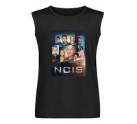 NCIS Unisex Vest Tank Tops Printed Mens Black Sleeveless T-Shirt L