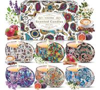 NCKIHRKK Bougie Parfumée Kit, 6PCS Bougies Parfumée Cadeau Femme, Naturel Cire de Soja Bougie Decorative kit Bougie Cadeau Invité Aromathérapie Bain Yoga, Fête des Mères, Noël, Saint Valentin