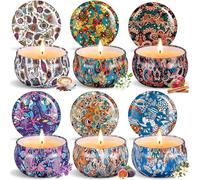 NCKIHRKK Bougie Parfumée Kit, 6PCS Bougies Parfumée Cadeau Femme, Naturel Cire de Soja Bougie Decorative kit Bougie Cadeau Invité Aromathérapie Bain Yoga, Fête des Mères, Noël, Saint Valentin