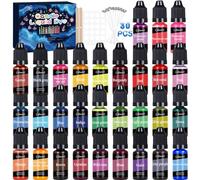 NCKIHRKK Kit Colorant Cire Bougie, 30 Couleurs Liquide pour Fabrication Bricolage, Colorant Bougie Pigment Concentrée pour Soja, Cire de Paraffine - 10 ml par couleur