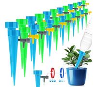 NCKIHRKK Kit de Arrosage Goutte a Goutte Bouteille, 24 Pièces Cône d'Arrosage Automatique Interieur avec Vannes, Irrigation Systeme Arrosage Goutte a Goutte pour Jardin Maison Arrosage Plante Vacances