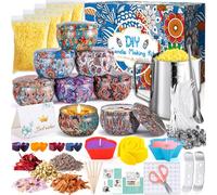 NCKIHRKK Kit de Fabrication de Bougies Parfumées DIY avec Cire de Soja Naturelle Ensemble, à Faire Maison Soi Meme Adulte Activité Manuelle Noël