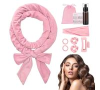 NCKIHRKK 9PCS Cheveux Boucle Sans Chaleur, Velours Heatless Hair Curlers Rouleau à Cheveux Sans Chaleur Heatless Curling, Bigoudi Boucle Cheveux de Sommeil Doux pour les Cheveux Longs et Moyens, Rose