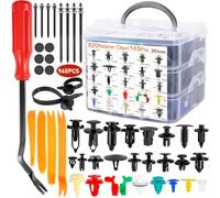 NCKIHRKK Rivet Plastique Voiture, 965 Pièces Clips Voiture, 26 Tailles Clips Plastique Voiture avec Outil de Démontage et coussinets en éponge, Universel pour Auto Panneaux Garniture de Portière