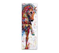 NCKLY Peinture sur Toile Art Mural Toile Peinture Cheval Image Affiche Imprimer Peinture Animalière Décoration De La Maison sans Cadre,12X36,H