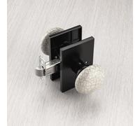 NCL Bouton de porte craquel Boutons de porte en porcelaine noire mate Leviers de porte rectangulaires intrieurs pour poignes de porte d'intimi