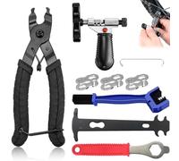 NCOALE Derive Chaine Velo, 5 en 1 avec 3 Paires de Rivets pour Chaîne 6-10 Vitesses | Outil Réparation Kettenschloss pour VTT & Ville