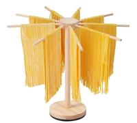 NCOALE Séchoir à Pasta en Bois, Séchoir à Nouilles avec 9 Bras Détachables et Base Tournante, Support de Séchage pour Pâtes Italiennes et Asiatiques, Capacité 4.5Kg