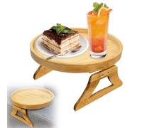 NCOALE Tableau Bambou pour Accoudoir de Canapé, Plateau Pliable Anti-Glissant pour Télécommande, Boissons et Collations, Support pour Canapé (25x1,6cm)