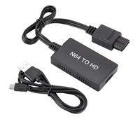 NCONCO Convertisseur compatible N64 vers HDMI - Câble de conversion compatible Nin- Tend 64 vers HDMI - Adaptateur compatible pour console de jeu N64/SNES/GC vers HDMI haute définition