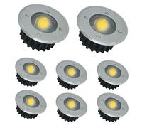 NCONCO Lot de 8 lampes solaires de sol - IP65 - Étanche - Blanc chaud - Panneau solaire - Décoration pour jardin, trottoir, piscine, terrasse