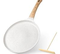 NCONCO Poêle à crêpes antiadhésive Dosa Tawa, poêle à crêpes en aluminium, poêle à crêpes Maifan Stone Tortilla 25,4 cm