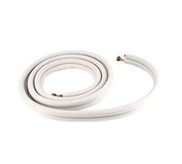 NCONCO Tuyau en cuivre pour climatisation 1/4 1/2, 4 mètres, blanc, laiton + aluminium, isolé, facile à installer, tube de refroidissement AC