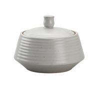 NCQIXIAO Bocal de cuisine rétro en céramique avec couvercle hermétique en silicone pour thé, café, noix, herbes, épices, sucre (blanc bas)