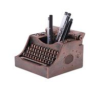 NCQIXIAO Pot à crayons vintage en forme de machine à écrire pour bureau, école et maison (bronze)