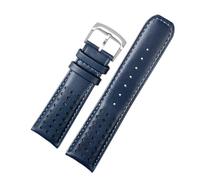 NCSAJCNX Bracelet de montre compatible avec Citizen Blue Angel JY8078-52L Y8078-01L, bracelet en cuir de vache Blue Angel de deuxième génération, 23 mm(Blue silver,23mm)