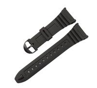 NCSAJCNX Bracelet de montre compatible avec les montres électroniques Casio 3239 W-96H-1A 2A 9A, bracelet dédié, bracelet sport en silicone noir for homme