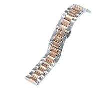 NCSAJCNX Bracelet de montre en acier inoxydable de 15 mm et 18 mm, compatible avec les bracelets Chopard Happy Diamonds Five Drill et Seven Drill Butterfly(Between rose,18mm)