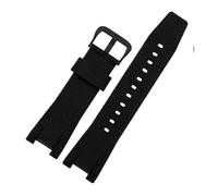 NCSAJCNX Bracelet de montre en cuir et nylon for homme, compatible avec les modèles Casio GST-S130 / S110 / S120 / W130 / B100 / W300, 24-16 mm(Black Nylon,26x14 Silver Buckle)