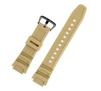 NCSAJCNX Bracelet en caoutchouc compatible avec les montres Casio W-218h / F-108 AE1200 / 1000/1300, bracelet en résine et silicone(Rice Yellow Black)