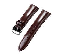 NCSAJCNX Bracelet en cuir de vache brillant compatible avec Omega for Seiko, marron, noir, vert, bracelet Cordovan, accessoires for hommes(Blue Pink,22mm)