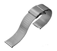 NCSAJCNX Bracelet milanais en acier inoxydable 20 mm, 22 mm, 18 mm for montre Seiko, bracelet en maille métallique de 0,6 mm et 1 mm, bracelet de remplacement universel(0.6mm Silver,18mm)