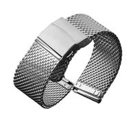 NCSAJCNX Bracelet milanais en acier inoxydable 20 mm, 22 mm, 18 mm for montre Seiko, bracelet en maille métallique de 0,6 mm et 1 mm, bracelet de remplacement universel(1.0mm Silver,18mm)