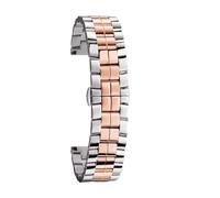 NCSAJCNX Compatible avec la montre Chopard Happy Diamond avec bracelet en acier for femme Compatible avec le bracelet Chopin Happy Sport en acier inoxydable or rose 15 mm 18 mm(Silver rosegold,18mm)