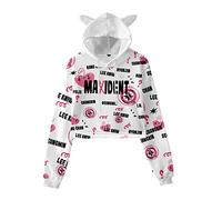 NCTCITY Femmes Sweat-Shirts Court à Capuche Cat Ear Crop Tops Hoodie Stray Kids MAXIDENT Impression Numérique 3D Athlétique Pullover Manches Longues BangChan Changbin Hyunjin Felix Seungmin