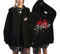 NCTCITY Femmes Zippé Sweat à Capuche Stray Kids Cardigan Manteau Hoodie Loisir Chemise E-Girl Y2K Gothique Harajuku Sweatshirts 5-Star Maniac NOEASY MIROH Hyunjin Han Felix Jisung