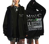 NCTCITY Femmes Zippé Sweat à Capuche Stray Kids Cardigan Manteau Hoodie Loisir Chemise E-Girl Y2K Gothique Harajuku Sweatshirts 5-Star Maniac NOEASY MIROH Hyunjin Han Felix Jisung