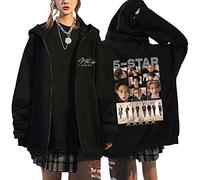 NCTCITY Femmes Zippé Sweat à Capuche Stray Kids Cardigan Manteau Hoodie Loisir Chemise E-Girl Y2K Gothique Harajuku Sweatshirts 5-Star Maniac NOEASY MIROH Hyunjin Han Felix Jisung