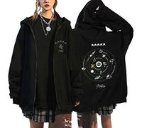 NCTCITY Femmes Zippé Sweat à Capuche Stray Kids Cardigan Manteau Hoodie Loisir Chemise E-Girl Y2K Gothique Harajuku Sweatshirts 5-Star Maniac NOEASY MIROH Hyunjin Han Felix Jisung