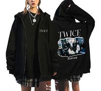 NCTCITY Femmes Zippé Sweat à Capuche Twice Cardigan Manteau Hoodie Loisir Chemise E-Girl Y2K Gothique Harajuku Sweatshirts Ready to BE NAYEON Momo Sana JIHYO Mina TZUYU