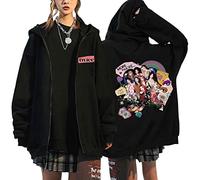 NCTCITY Femmes Zippé Sweat à Capuche Twice Cardigan Manteau Hoodie Loisir Chemise E-Girl Y2K Gothique Harajuku Sweatshirts Ready to BE NAYEON Momo Sana JIHYO Mina TZUYU
