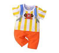 NCTCITY Grenouillères Nouveau-né Bébé Garçon Fille Été Barboteuse Manche Courte Combinaison Col Rond Enfant Mignon Impression Babysuits Avec Bouton-Pression Manteau Tenues