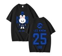 NCTCITY Homme Femme T-Shirt en Coton Stray Kids Karma Animal Mignon Imprimé Tee Shirt Manches Courtes Unisexe Harajuku Tops BangChan Lee Know Changbin Hyunjin Han Felix Seungmin I.N