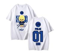 NCTCITY Homme Femme T-Shirt en Coton Stray Kids Karma Animal Mignon Imprimé Tee Shirt Manches Courtes Unisexe Harajuku Tops BangChan Lee Know Changbin Hyunjin Han Felix Seungmin I.N