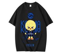 NCTCITY Homme Femme T-Shirt en Coton Stray Kids Karma Animal Mignon Imprimé Tee Shirt Manches Courtes Unisexe Harajuku Tops BangChan Lee Know Changbin Hyunjin Han Felix Seungmin I.N