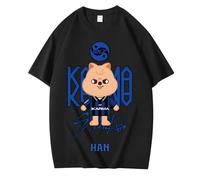 NCTCITY Homme Femme T-Shirt en Coton Stray Kids Karma Animal Mignon Imprimé Tee Shirt Manches Courtes Unisexe Harajuku Tops BangChan Lee Know Changbin Hyunjin Han Felix Seungmin I.N