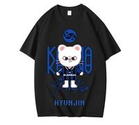 NCTCITY Homme Femme T-Shirt en Coton Stray Kids Karma Animal Mignon Imprimé Tee Shirt Manches Courtes Harajuku Tops BangChan Lee Know Changbin Hyunjin Han Felix Seungmin I.N