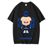 NCTCITY Homme Femme T-Shirt en Coton Stray Kids Karma Animal Mignon Imprimé Tee Shirt Manches Courtes Unisexe Harajuku Tops BangChan Lee Know Changbin Hyunjin Han Felix Seungmin I.N