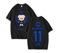 NCTCITY Homme Femme T-Shirt en Coton Stray Kids Karma Animal Mignon Imprimé Tee Shirt Manches Courtes Unisexe Harajuku Tops BangChan Lee Know Changbin Hyunjin Han Felix Seungmin I.N