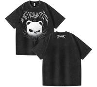 NCTCITY Homme Femme T-Shirt en Coton Tee Shirt Manches Courtes Unisexe Délavé Vintage Harajuku Chemise Tops Stray Kids Dominate World Tour 2025