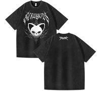 NCTCITY Homme Femme T-Shirt en Coton Tee Shirt Manches Courtes Unisexe Délavé Vintage Harajuku Chemise Tops Stray Kids Dominate World Tour 2025