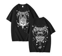 NCTCITY Homme Femme T-Shirt Stray Kids World Tour Dominate Tee Shirt Manches Courtes Animal Mignon Imprimé Unisexe Harajuku Chemise Tops Noir