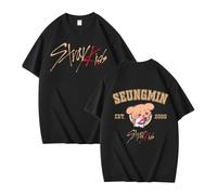 NCTCITY Homme Femme T-Shirt Tee Shirt Manches Courtes Unisexe Harajuku Chemise Tops Stray Kids Mignon Imprimé BangChan Lee Know Changbin Hyunjin Han Felix Seungmin I.N