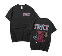 NCTCITY Homme Femme T-Shirt Twice 5TH World Tour Pullover Haut à Manches Courtes Unisexe Tee Shirt Harajuku Chemise Tops Ready to BE NAYEON JEONGYEON Momo Sana JIHYO Mina DAHYUN CHAEYOUNG TZUYU