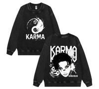 NCTCITY Hommes Femmes Pull à Col Rond Stray Kids Karma Imprimé Pullover Jumpers Délavé Vintage Harajuku Sweat-Shirts Streetwear Haut BangChan Lee Know Changbin Hyunjin Han Felix Seungmin I.N