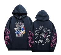 NCTCITY Hommes Femmes Sweat à Capuche Loisir Pullover à Manches Longues Kpop Stray Kids Jumpers MAXIDENT Streetwear Haut SKZ BangChan Lee Know Changbin Hyunjin Han Felix Seungmin I.N